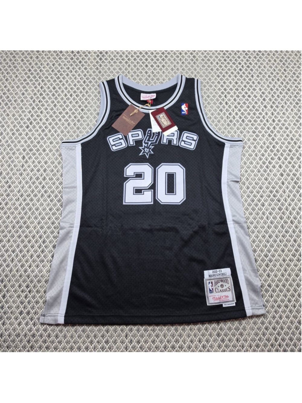 San Antonio Spurs Manu Ginobili #20 Mitchell & Ness Swingman Jersey NWT Large